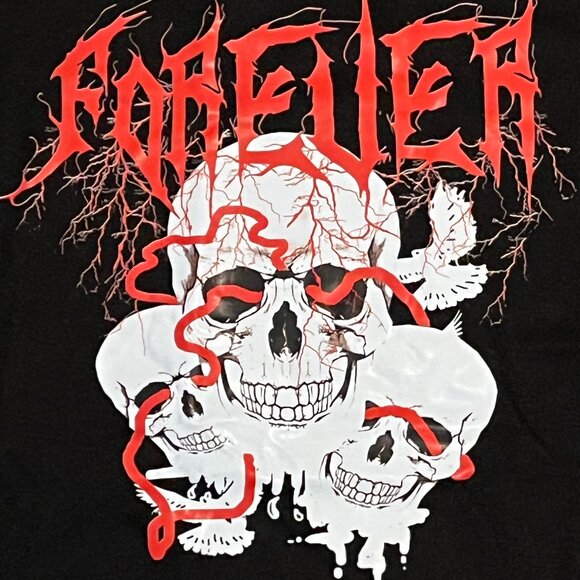 Mens graphic t shirt Skulls horror Forever NWOT size XXL - Picture 1 of 2
